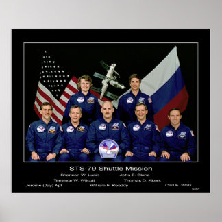 NASA-bemanning van de Sluiting STS-79 - 1996 Poster