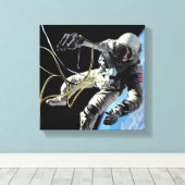 NASA First American Astronaut Spacewalk Photo Canvas Afdruk (Insitu (Houten vloer))