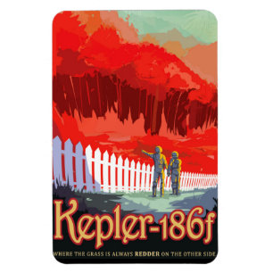 NASA Future Travel Sci Fi Poster - Kepler 186f Magneet