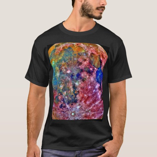 NASA - Galileo - maan - False Kleur T-shirt (Voorkant)