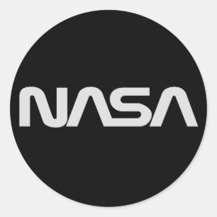 NASA Gray Worm Logo Ronde Sticker
