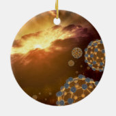NASA grootste Molecule Buckyballen Keramisch Ornament (Achterkant)