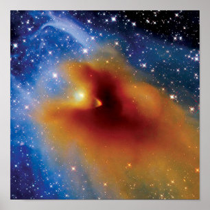 NASA Hubble-ruimtetelescoop CB 130-3 Stergeboorte Poster