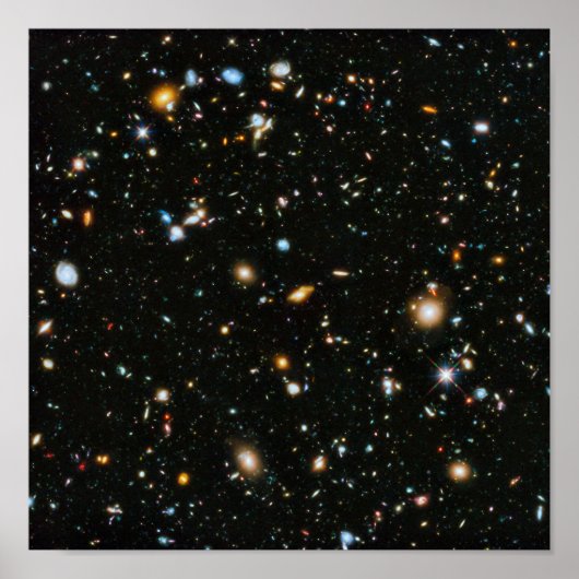 NASA Hubble Ultra Deep Field Galaxies Poster (Voorkant)