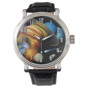 NASA JPL Zonnestelsel Planeten Montage Ruimtefoto' Horloge
