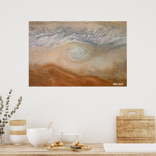 NASA / Juno / Jupiter / White Spot Z / Poster (Keuken)