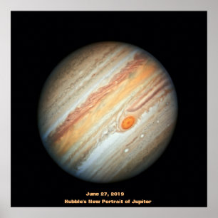 NASA / Jupiter / Hubble's nieuwe portret van Jupit Poster
