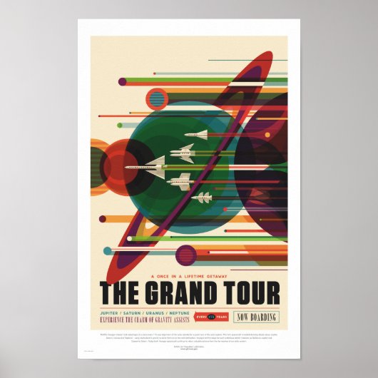 NASA - Le Grand Tour - Retro Travel Poster (Devant)