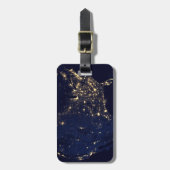 Nasa Lights uit Space USA Bagagelabel (Voorkant verticaal)