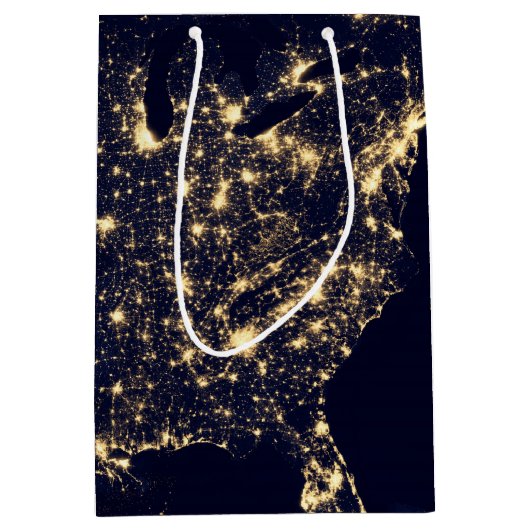 Nasa Lights uit Space USA Medium Cadeauzakje (Voorkant)