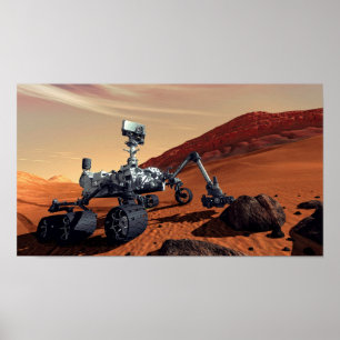 NASA Mars Curiosity Rover Artist Concept Poster