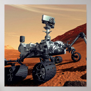 NASA Mars Curiosity Rover Kunstenaarsconcept Poster