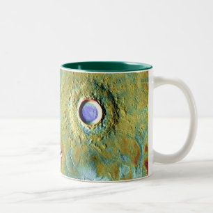 NASA Mars Pedestal Craters in Utopia Tweekleurige Koffiemok
