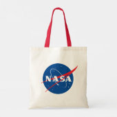 NASA Mars Perseverance Rover Logo Comet Red Trim Tote Bag (Achterkant)