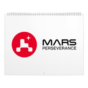 NASA Mars Perseverance Rover Logo Rocket White Kalender