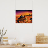 NASA Mars Polar Lander Artist Concept Artwork Poster (Keuken)