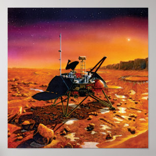 NASA Mars Polar Lander Kunstconcept Kunstwerk Poster