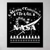 Nasa Merry Christmas To All Ugly Sweater Logo With Poster (Voorkant)