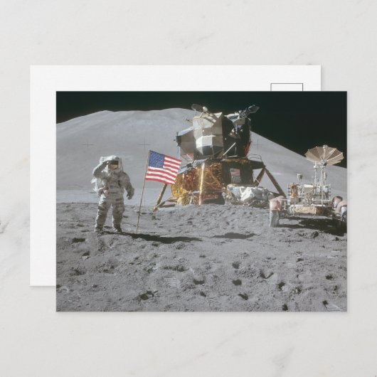 Nasa Moon Landing Apollo 15 Lunar Module 1971 Briefkaart (Voorkant / Achterkant)