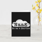 NASA No as a Service Grappige cloud computer nerd  Kaart (Gele Bloem)