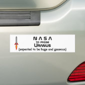 NASA om URANUS Bumpersticker te testen. (Op auto)