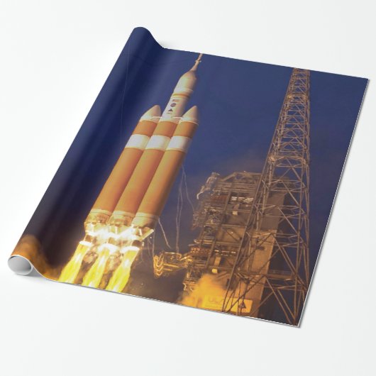 NASA Orion Spacecraft Rocket Launch Cadeaupapier (Uitgerold)