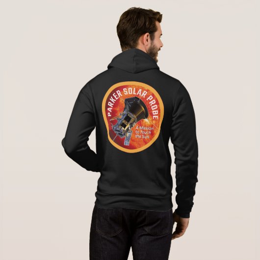 NASA Parker Solar Probe Eclipse Black Hoodie (Achterkant volledig)