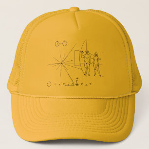 NASA Pioneer 10 ruimtesonde gouden plaquette Trucker Pet