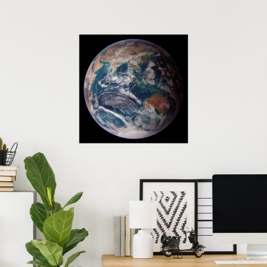NASA Planet Earth Indian Ocean Uitzicht Poster (Thuiskantoor)