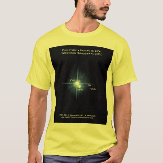 NASA / Pluto / Charon / Nix / Hydra T-shirt (Voorkant)