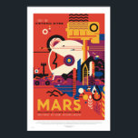 NASA - Retro Mars Tour Affiche de voyage<br><div class="desc">L’image de Mars Tour est une suite de la série Exoplanet Travel Bureau de JPL. Il mêle les fusées,  les avions,  l'agriculture et un rover dans une scène de présence humaine imaginaire. Crédit NASA/JPL Caltech.</div>