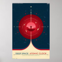 NASA Retro Stijl Reisposter - Diepe Ruimte Atoomen