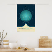 NASA Retro Style Travel Poster - Deep Space Atomic (Keuken)