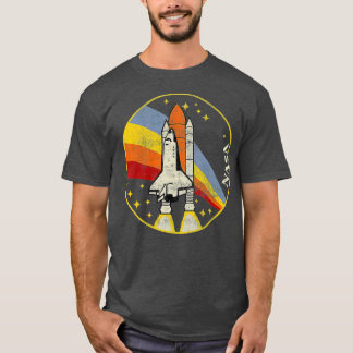 NASA Shuttle Launch in Rainbow T-shirt