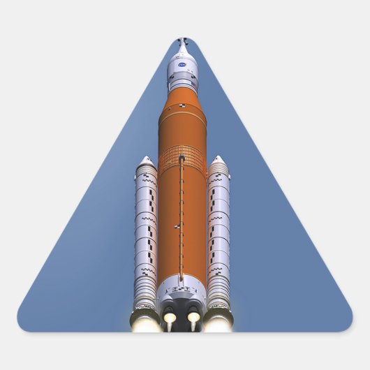 NASA SLS Space Launch System Driehoek Sticker (Voorkant)
