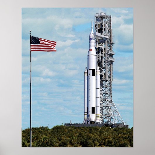 NASA SLS Space Launch System Rocket Launchpad Poster (Voorkant)