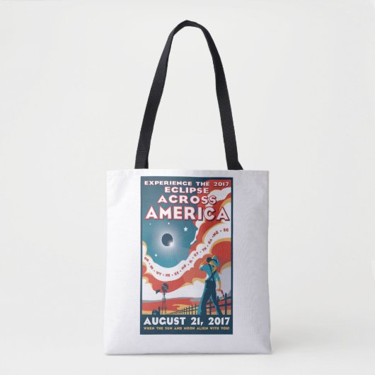 NASA Solar Eclipse America Canvas tas (Voorkant)