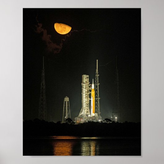 NASA Space Launch System Raket Artemis I Moonrise Poster (Voorkant)