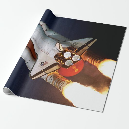 NASA Space Shuttle Atlantis Start STS-45 Cadeaupapier (Uitgerold)