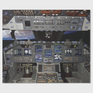NASA Space Shuttle Cockpit Aarde Omloopbaan Raam U Cadeaupapier