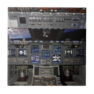 NASA Space Shuttle Cockpit Aarde Omloopbaan Raam U Tegeltje