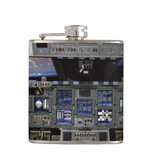 NASA Space Shuttle-cockpit Aardorbit Raamuitzicht Heupfles