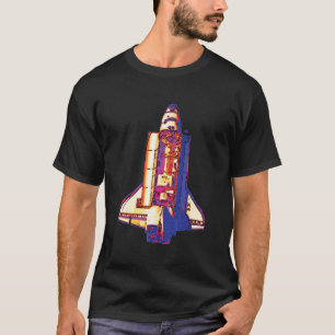 NASA Space Shuttle Discovery Gezien Vanaf Mir Pop T-shirt