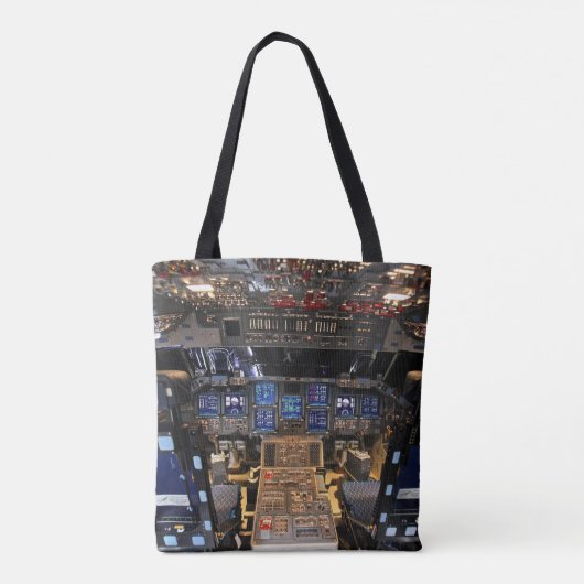NASA Space Shuttle Endeavor Flight Deck Cockpit Tote Bag (Achterkant)
