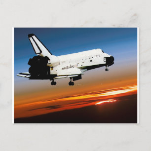 NASA SPACE SHUTTLE FLYING INTO COA BEACH BRIEFKAART