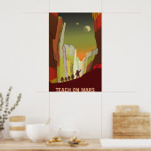 NASA STS-123 Space Shuttle Leaving the ISS Poster (Cuisine)
