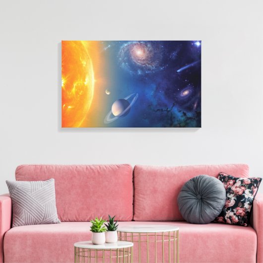 NASA-systeem buitenruimte-collage Canvas Afdruk (Insitu (Woonkamer))