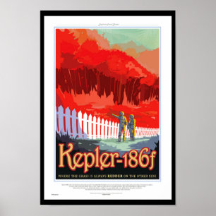 NASA Toekomstige Reis Sci-Fi Poster - Kepler 186f