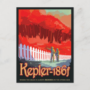 NASA Toekomstige Reis Sci-Fi Poster - Kepler 186f Briefkaart