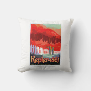 NASA Toekomstige Reis Sci Fi Poster - Kepler 186f Kussen